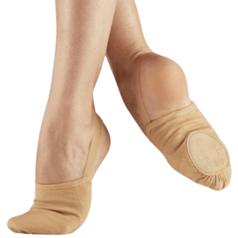 "Bullet" Stretch Canvas Half Ballets in Sand Colour