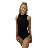 Maria High Neck Leotard by Dttrol in Black