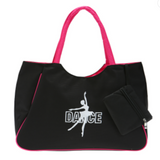 Dance Carry Bag in Black with Pink Trim