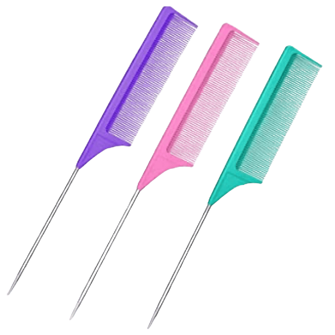 Purple, Pink & Mint Coloured Tail Combs