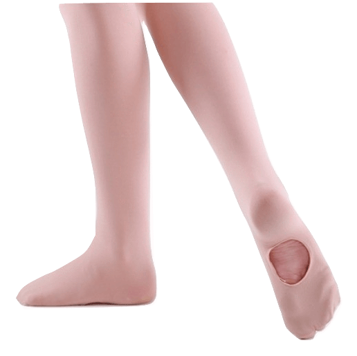 Legs wearing Ballet Pink Convertible Stockings 