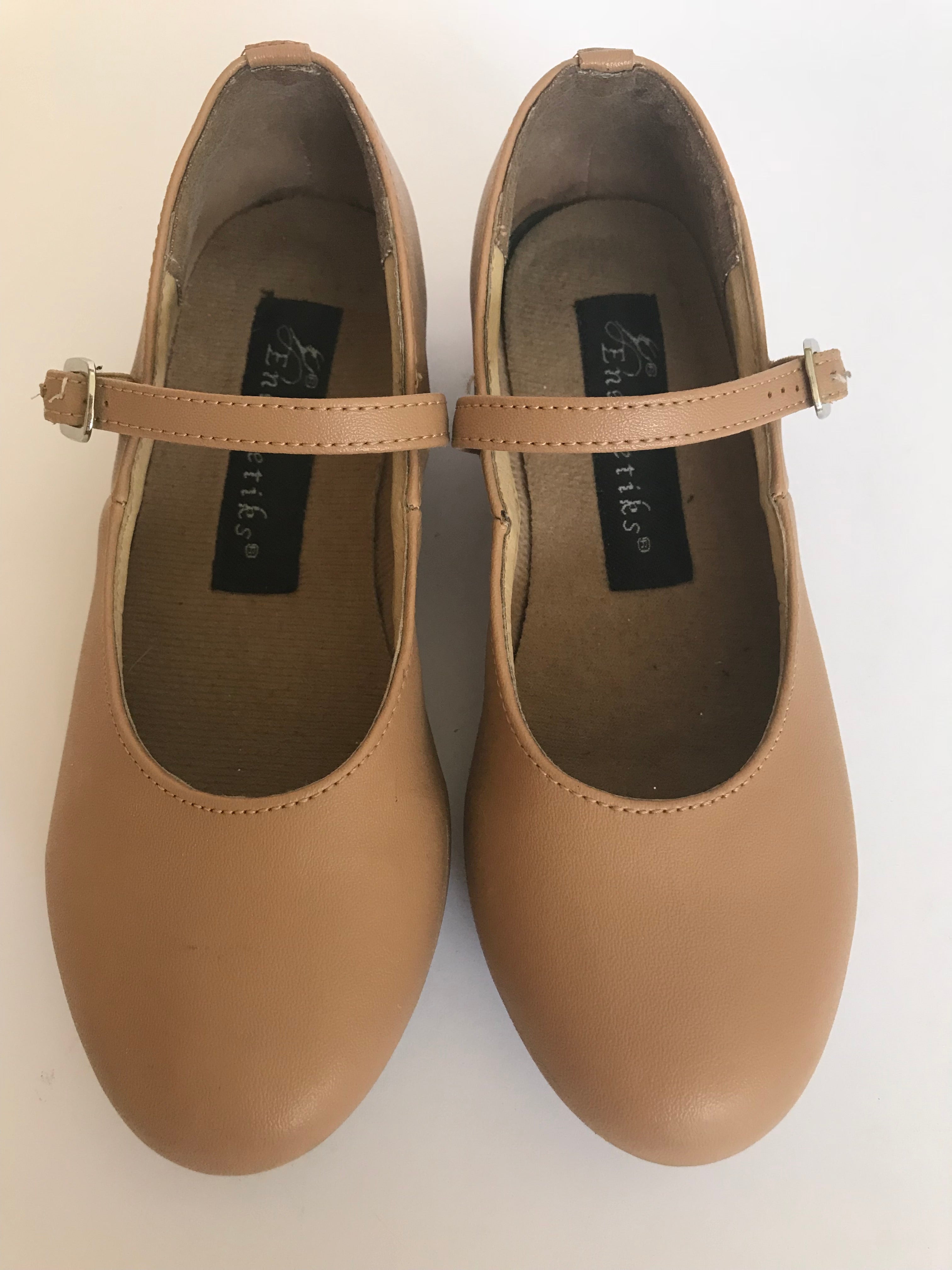 Pair of Tan Buckle Tap Shoes 
