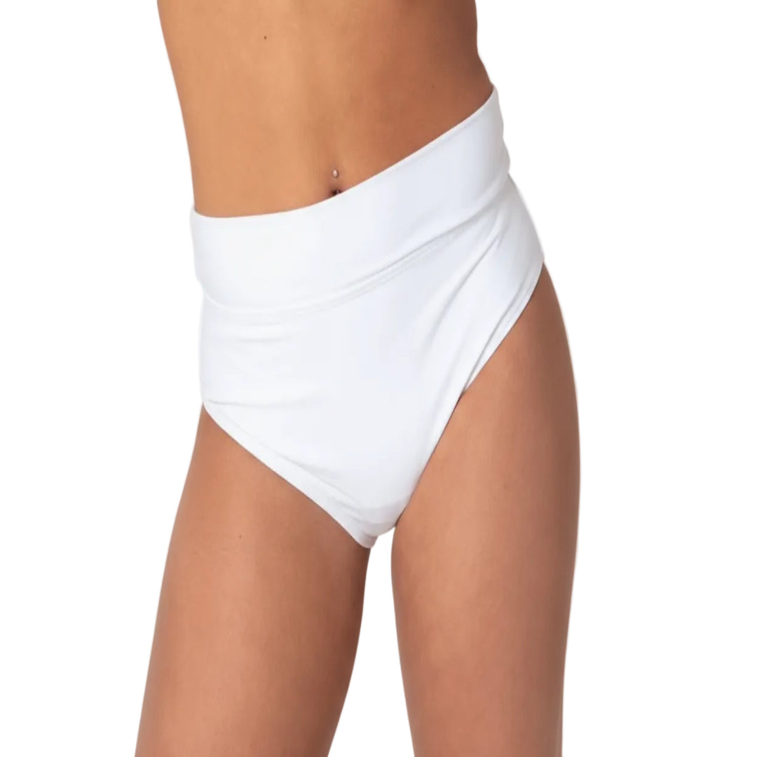 White high-waisted audition undies