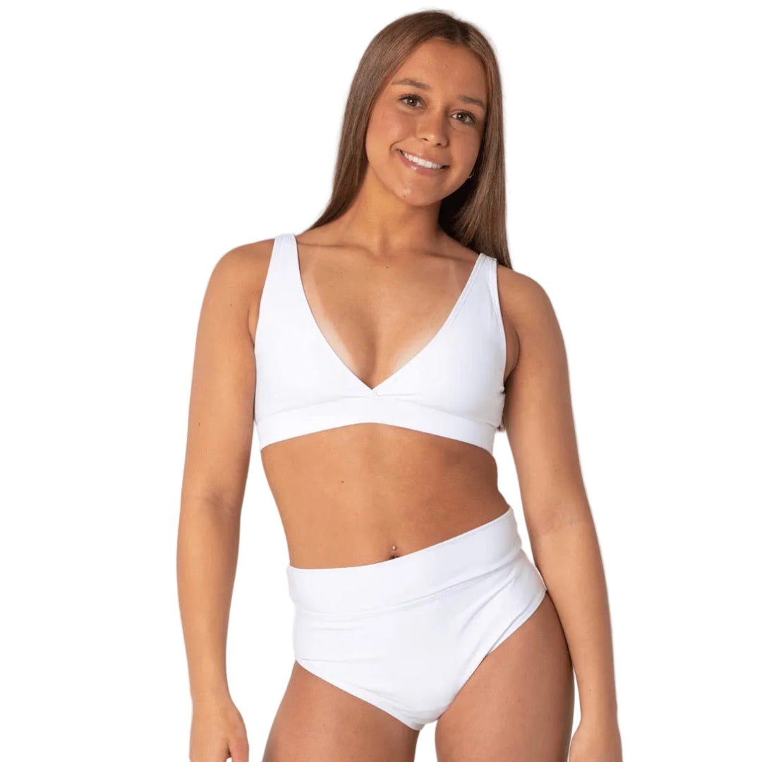 Hi waisted auditon briefs in white
