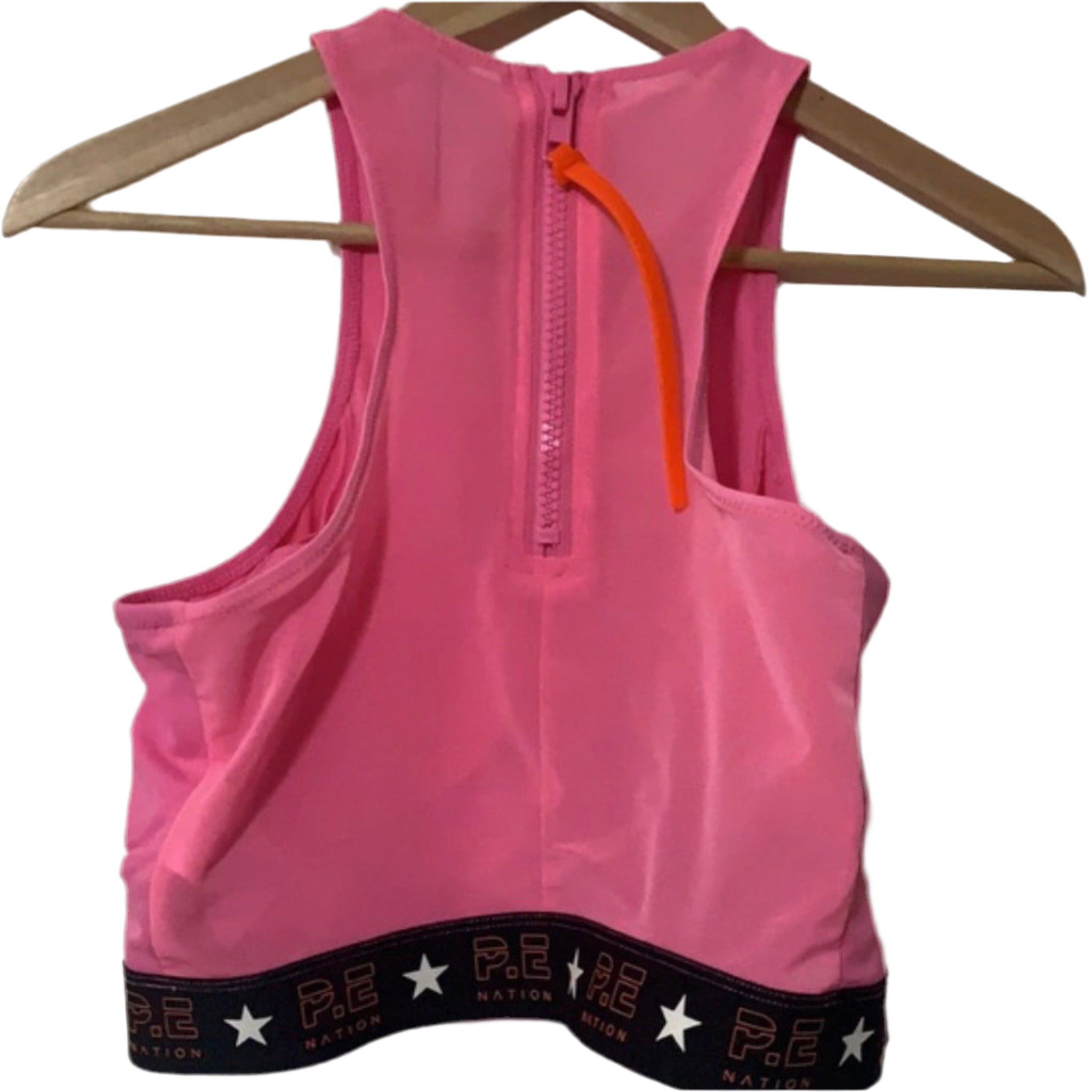 PE Nation X H&M Pink & Black Crop Top - Size XS - Second Hand