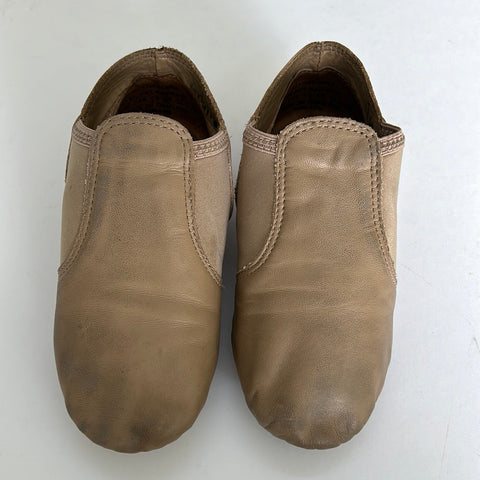 Capezio E series jazz shoes in tan child size 12.5M - Second hand