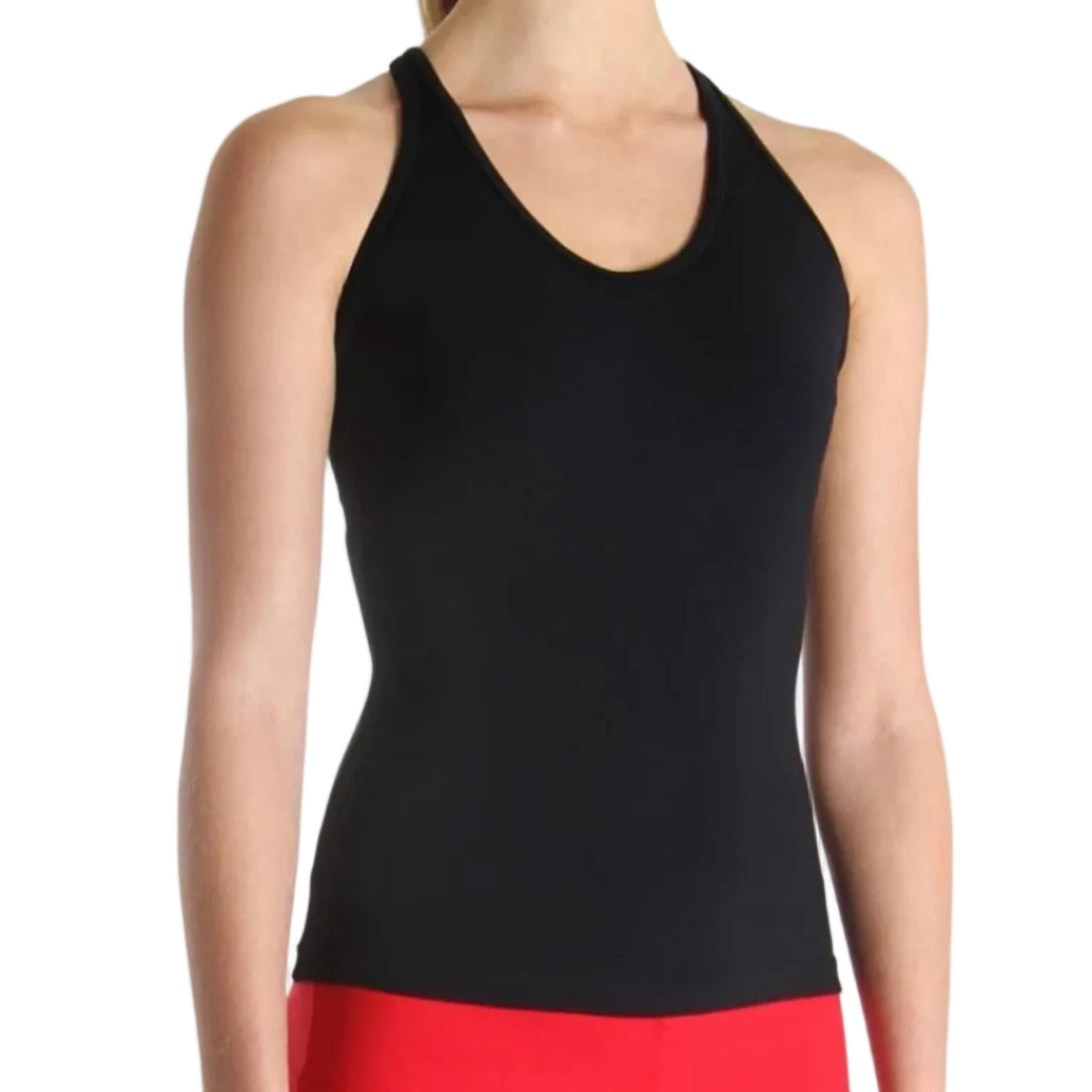 Black athletic dance singlet