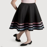 Black Character Skirt with 3 pastel ribbons