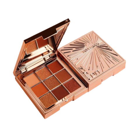 Eyeshadow palette with 9 sunkissed nude colours