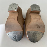 Bottom view of a pair of Energetiks Tan Tap Shoes