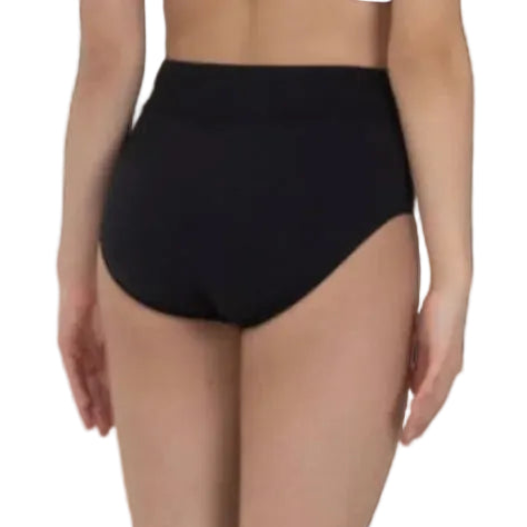 Rear view of a pair of black dance undies