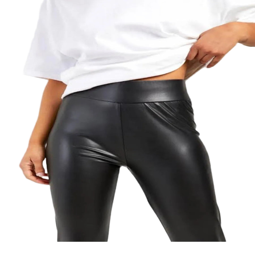 Black Wet Look Leggings
