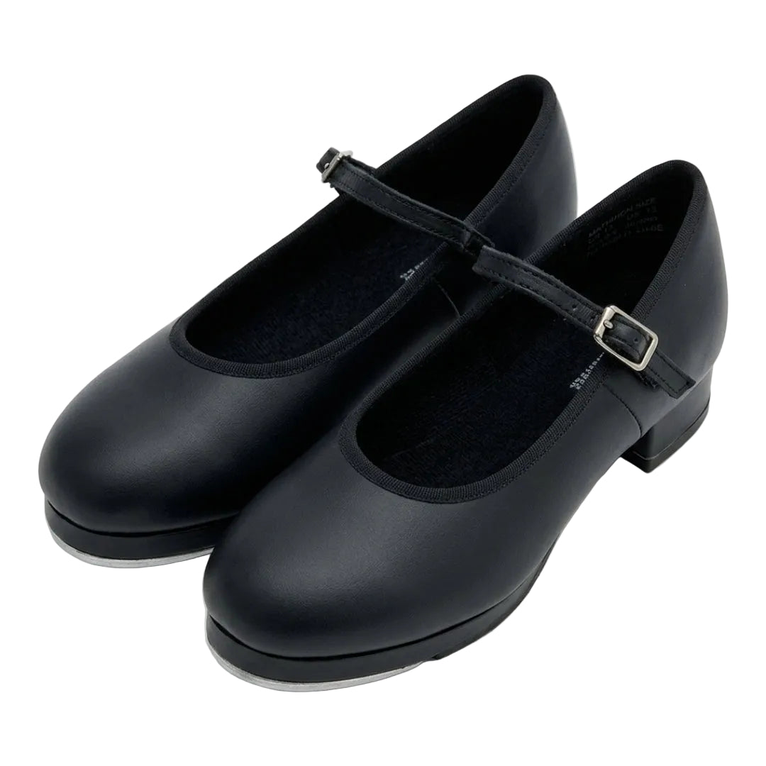 A Pair of Slick Pro Buckle Tap Shoes in Black 
