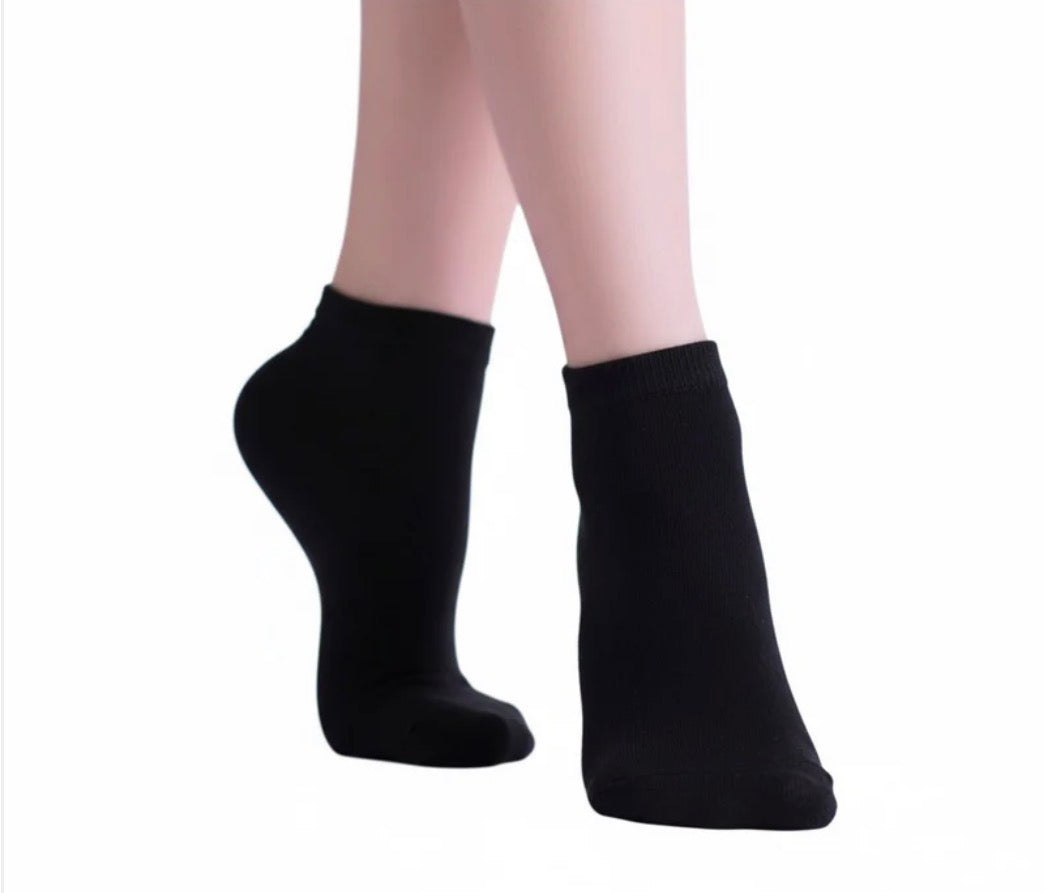 Black Ankle Length Dance Socks