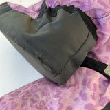 Shows damage to bottom of Bloch Purple and Black Warm Up Booties Size XS Adult Second Hand