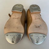 The underside of a pair of Bloch Tap Shoes in Tan - Child size 12 - second hand