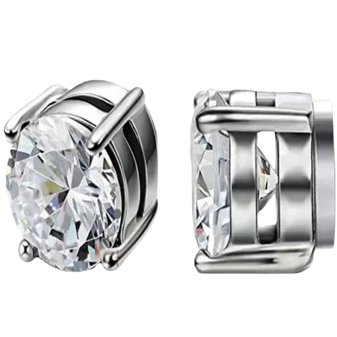 Cubic Zirconia Magnetic Dance Earrings