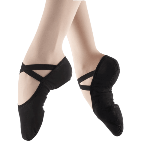 So Danca Black Canvas Split Sole Ballet Shoes