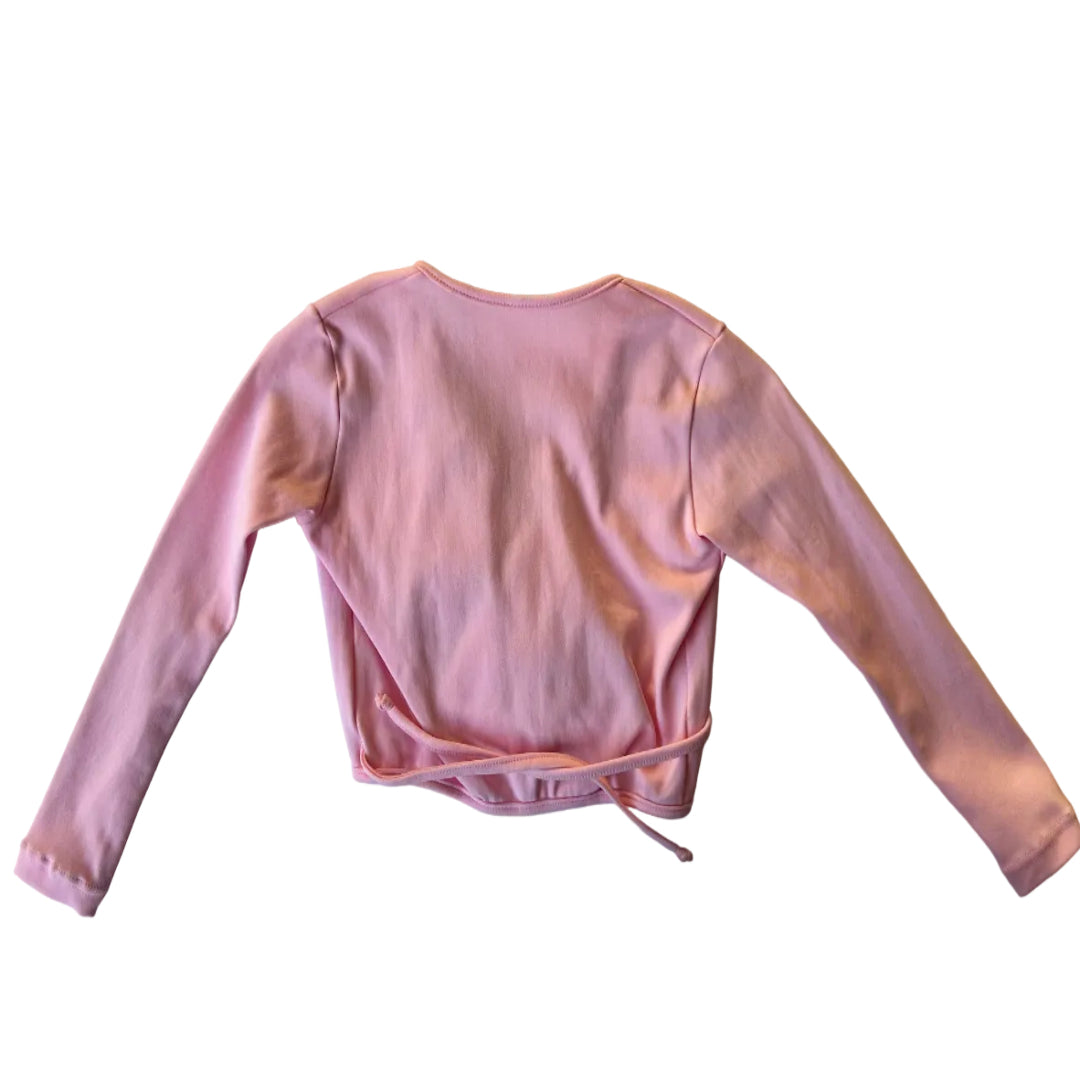 Rear view of a So Danca Ballet Pink Wrap
