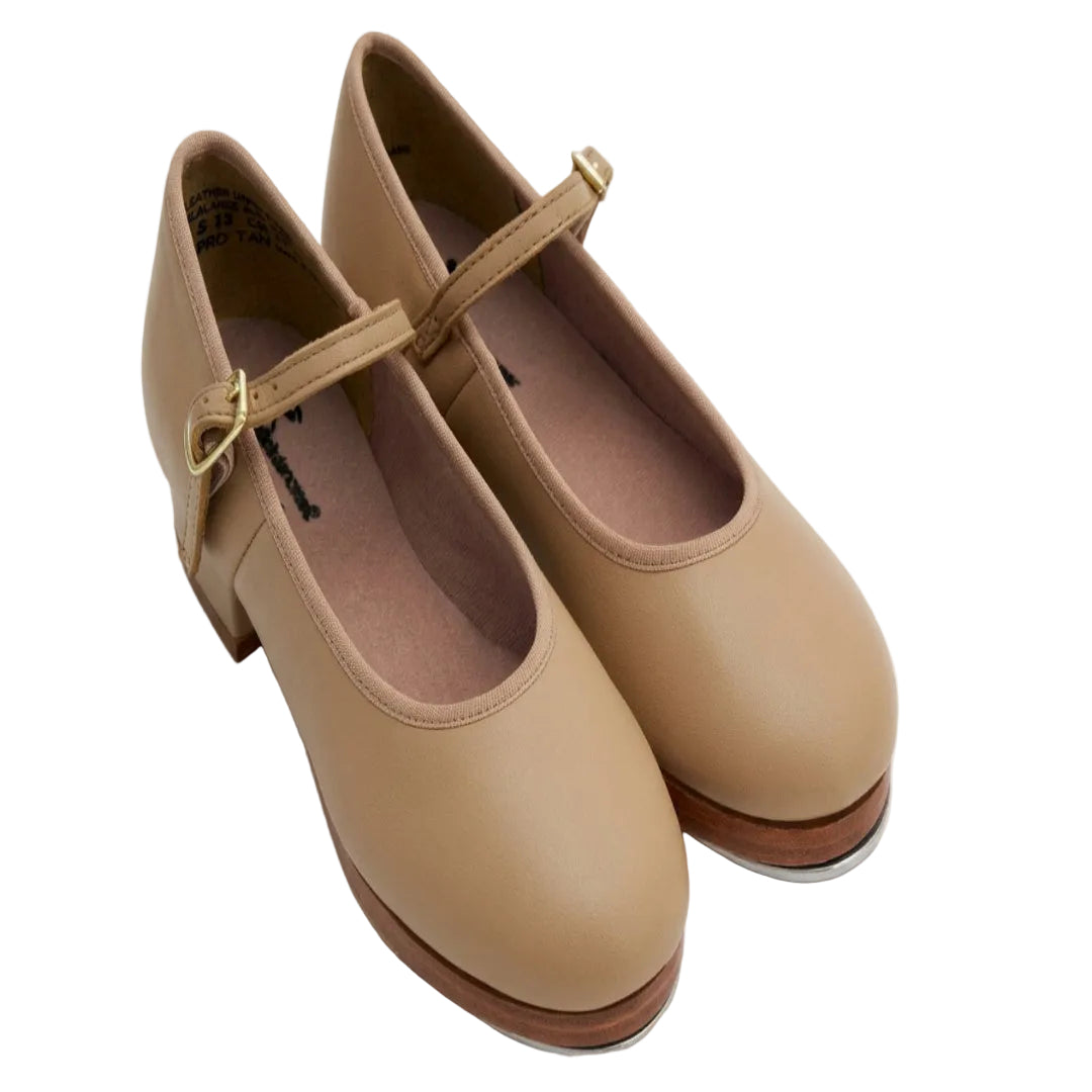 Slick Pro Buckle Tap Shoes in Tan 