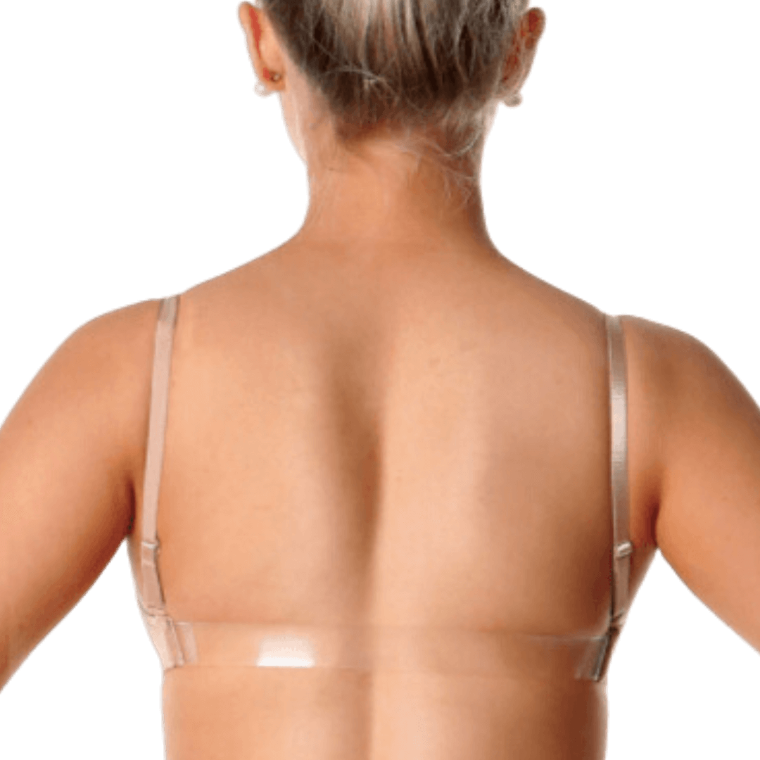 Dance Crop Bra with clear shoulder & back strap