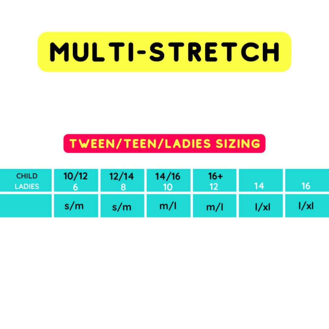 Dance Seamless Undies Sizing Chart 