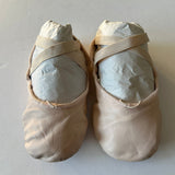 Pair of second hand theatrical pink ballet shoes