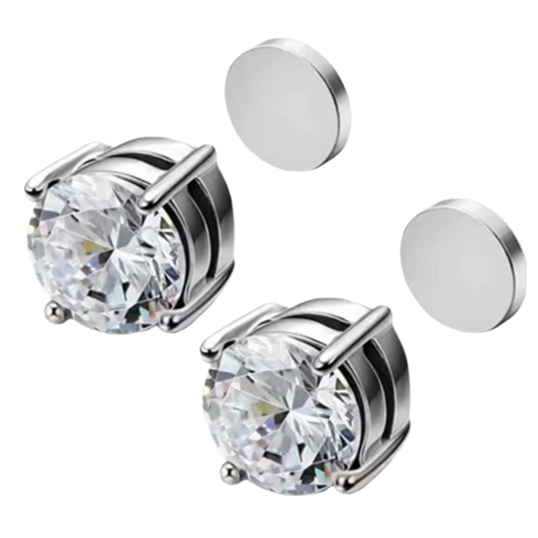 Cubic Zirconia Magnetic Dance Earrings 
