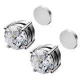 Cubic Zirconia Magnetic Dance Earrings 