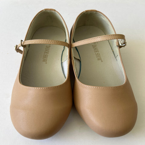 Tan Buckle Tap Shoes child size 1