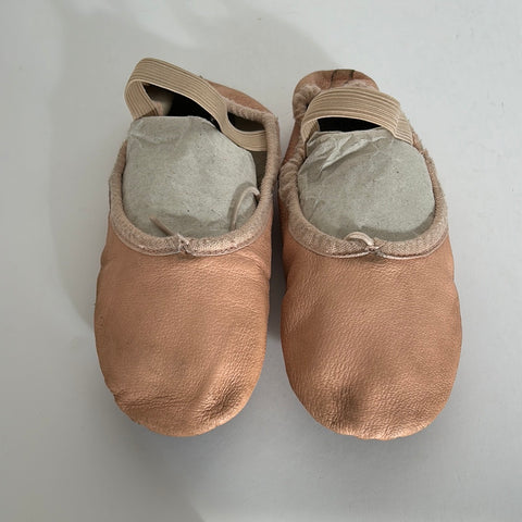 Energetiks Pink Leather Full Sole Ballet Shoes Size 1B Second Hand