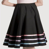 Black Character Skirt with 3 pastel satin ribbons