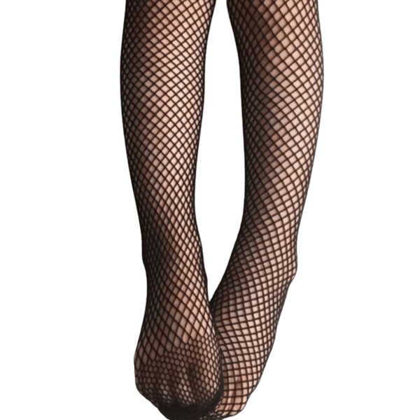 Footed Fishnet Tights - larger holes in black – Active Style Dancewear