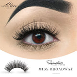 False Eyelashes by ModelRock 'Miss Broadway' design on a close-up of an eye.