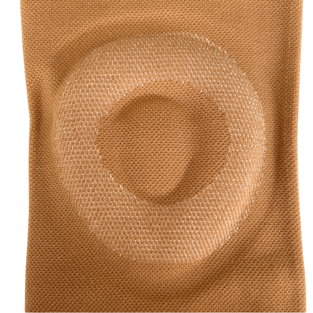 Close up of the gel insert part of the Nude Slimline Knee Pads - Active Style Dancewear
