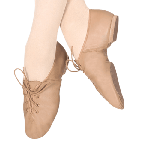 Showstopper Lace Up Tan Jazz Shoes