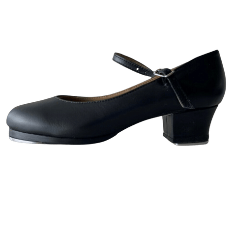 Slick High Heel Tap Shoes in Black