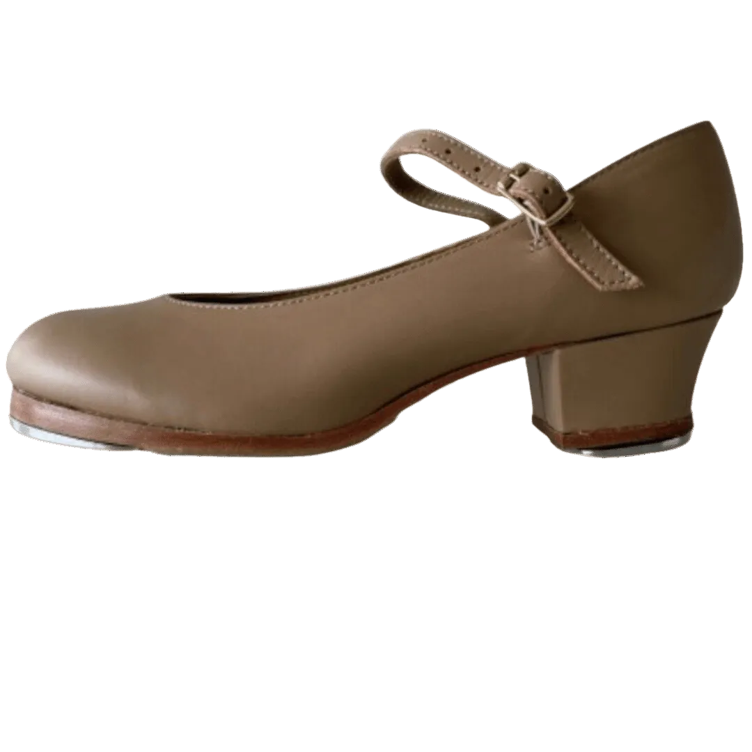 Slick High Heel Double Sole Tan Tap Shoe