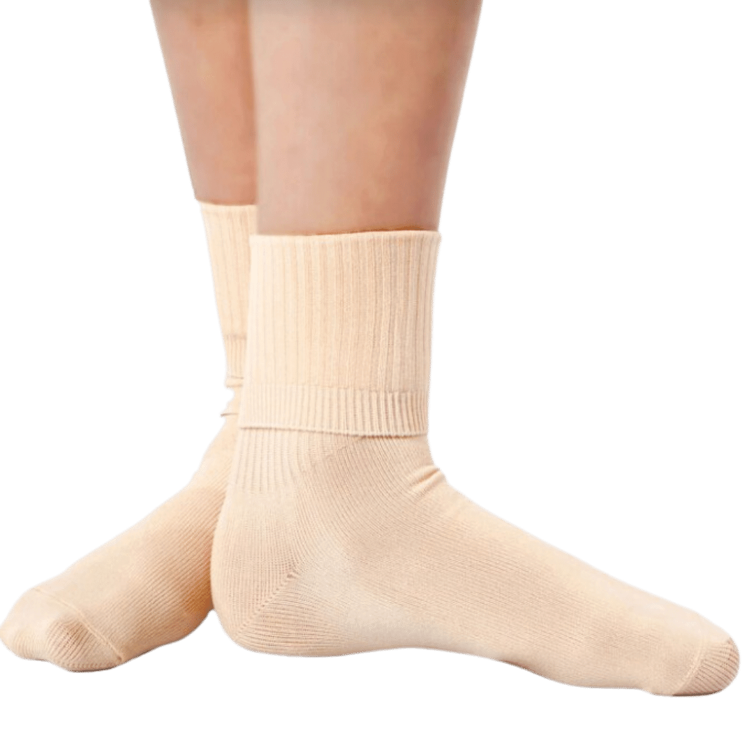 Studio 7 Ballet Socks turned down