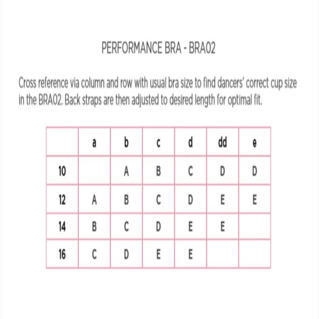 Studio 7 Performance Bra Sizing Chart 