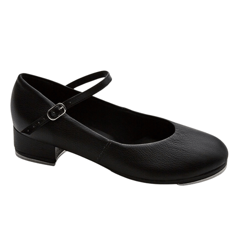 So Dance Leather Buckle Tap Shoes in Black 