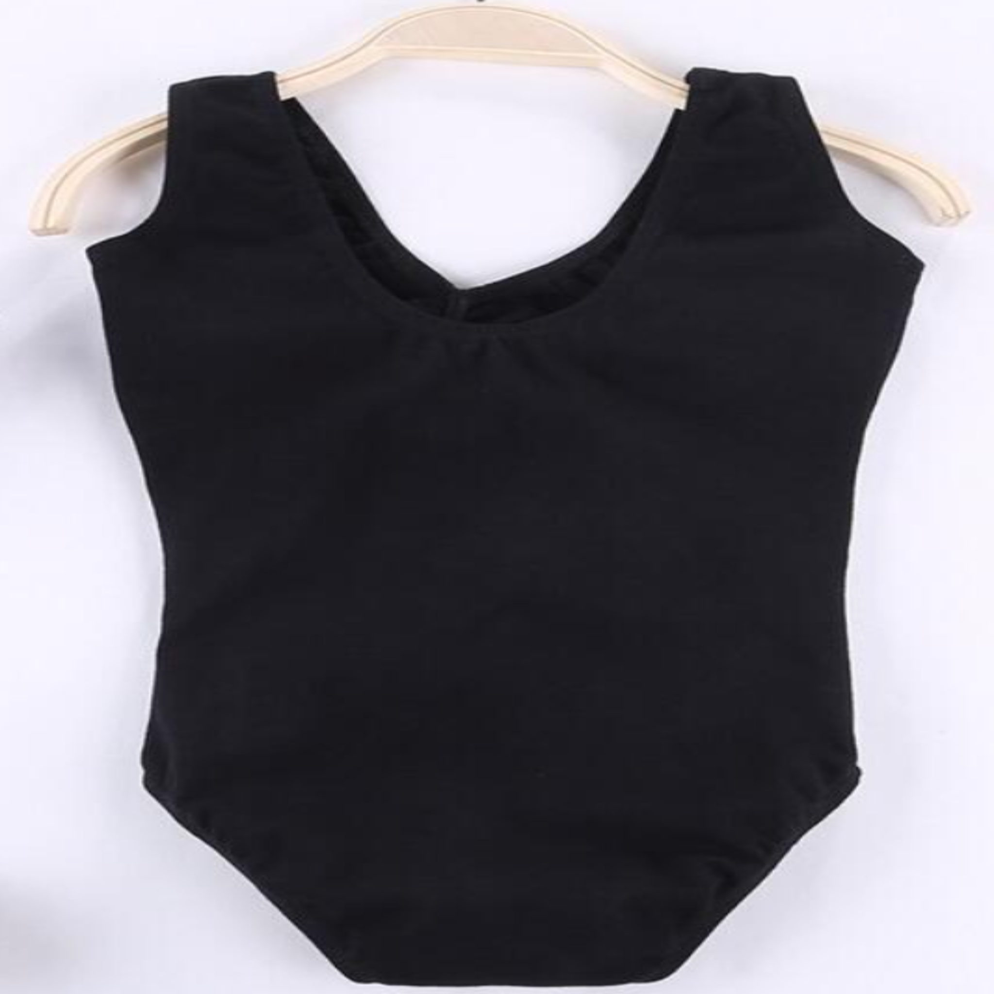 Basic Girl's Pinched Front Tank Leotard in Black