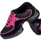 Zumba Jazz Hip Hop Sneakers in Black with Pink Trim 