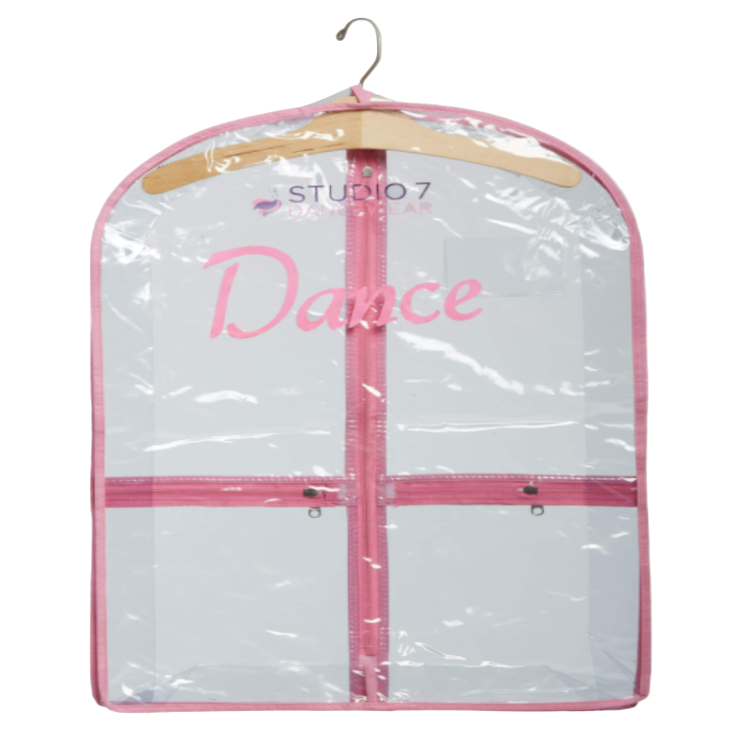 Studio 7 Clear Mini Costume Bag with Pink Trim 