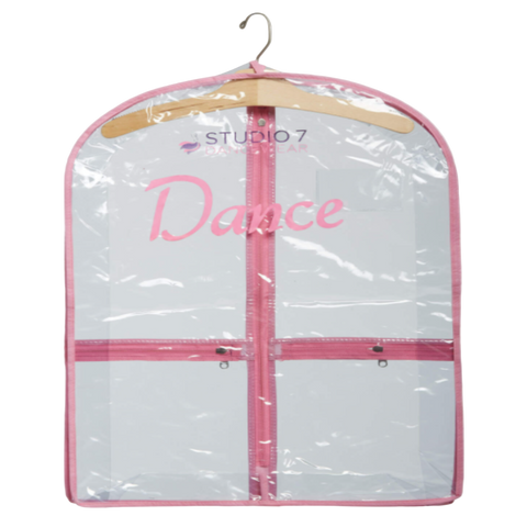 Studio 7 Clear Mini Costume Bag with Pink Trim 