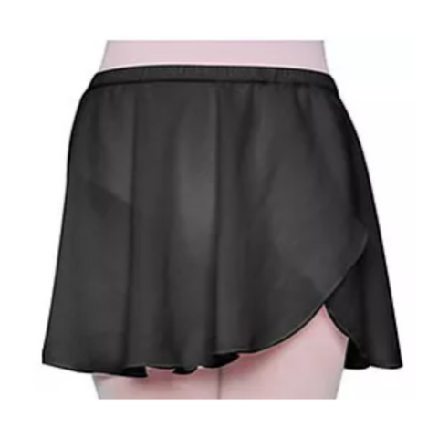 Dahlia Elasticated Black Ballet Wrap Skirt 