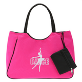 Dance Carry Bag in Pink with Black Trim