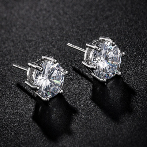 Rhinestone Crystal Round Cut Dance Earrings