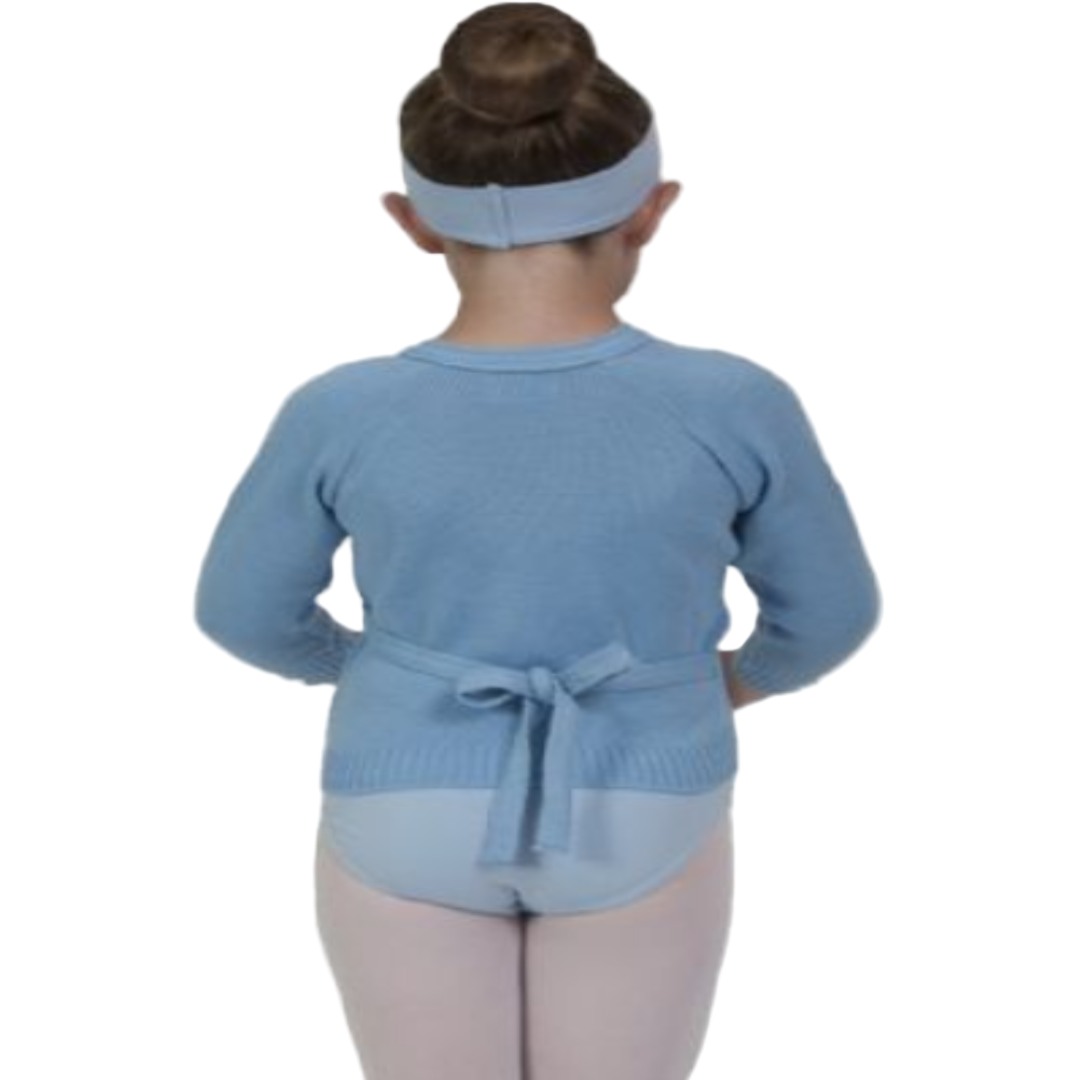 Baby Blue Knitted Child Ballet Wrap Top 