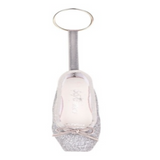 Pointe Shoe Keyring in Sparkly Silver